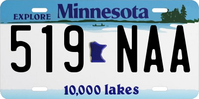 MN license plate 519NAA