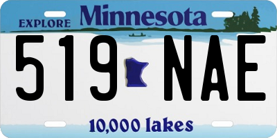 MN license plate 519NAE