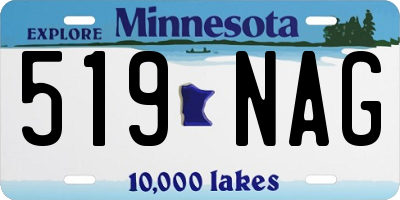 MN license plate 519NAG