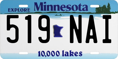 MN license plate 519NAI