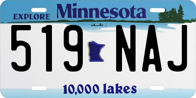 MN license plate 519NAJ