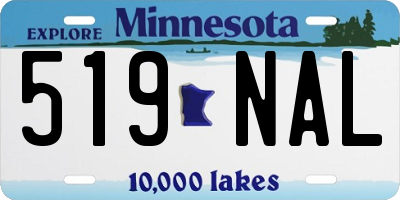 MN license plate 519NAL