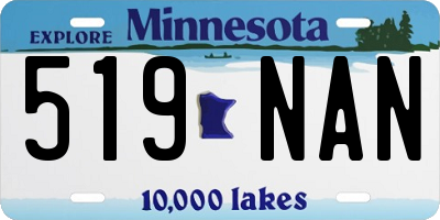 MN license plate 519NAN