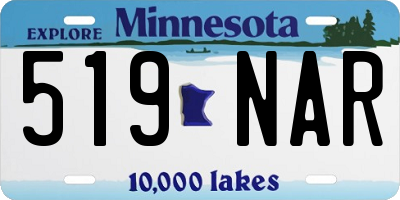 MN license plate 519NAR
