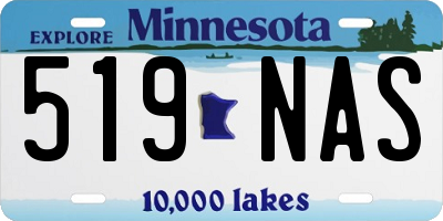 MN license plate 519NAS