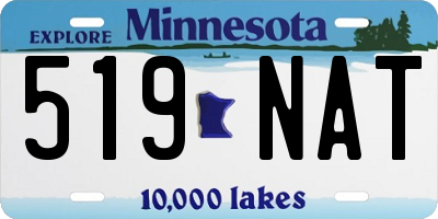 MN license plate 519NAT