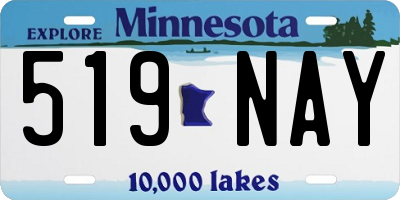 MN license plate 519NAY