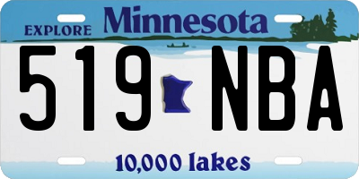 MN license plate 519NBA