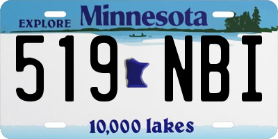 MN license plate 519NBI