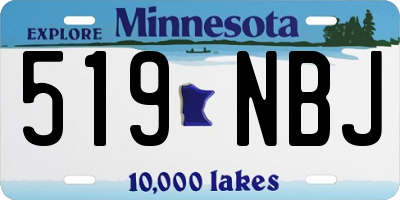 MN license plate 519NBJ
