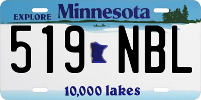 MN license plate 519NBL