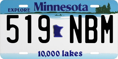 MN license plate 519NBM