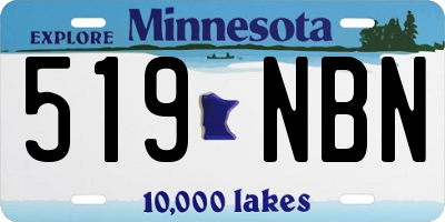 MN license plate 519NBN