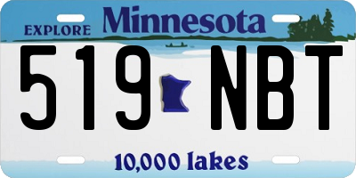 MN license plate 519NBT