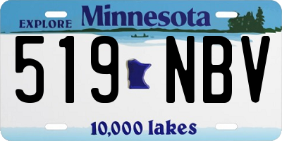 MN license plate 519NBV