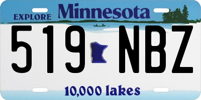 MN license plate 519NBZ