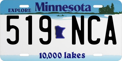 MN license plate 519NCA