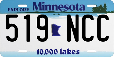 MN license plate 519NCC