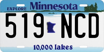 MN license plate 519NCD