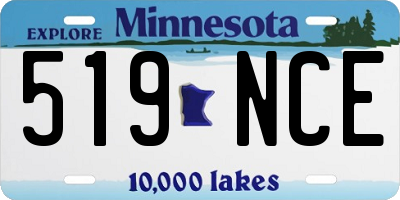 MN license plate 519NCE