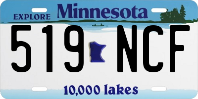 MN license plate 519NCF