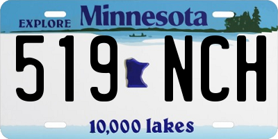 MN license plate 519NCH