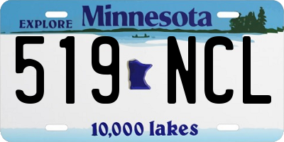 MN license plate 519NCL