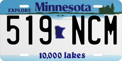 MN license plate 519NCM