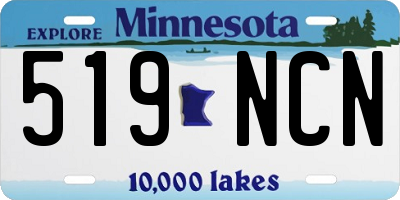 MN license plate 519NCN