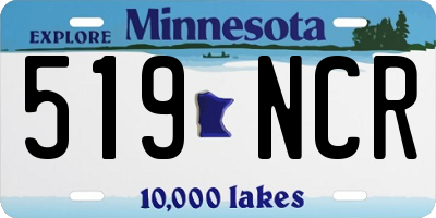 MN license plate 519NCR
