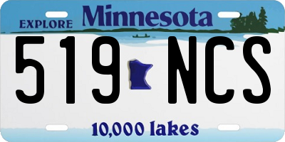 MN license plate 519NCS