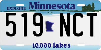 MN license plate 519NCT