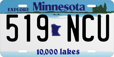 MN license plate 519NCU