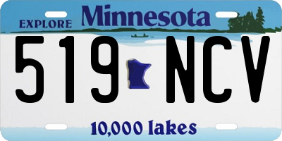 MN license plate 519NCV
