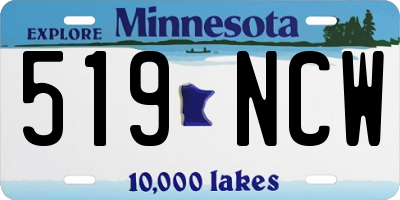 MN license plate 519NCW