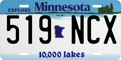 MN license plate 519NCX