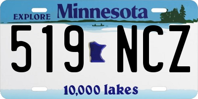 MN license plate 519NCZ