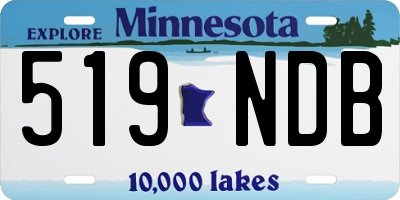 MN license plate 519NDB