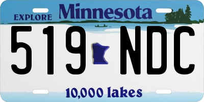 MN license plate 519NDC