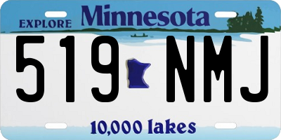 MN license plate 519NMJ