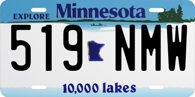 MN license plate 519NMW