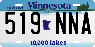 MN license plate 519NNA