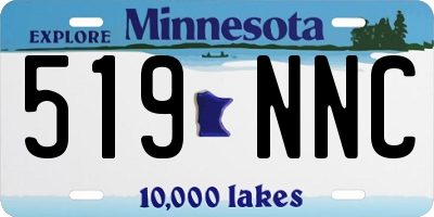 MN license plate 519NNC