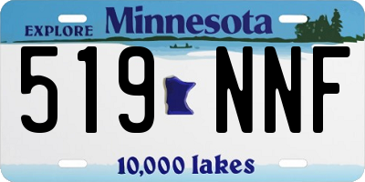 MN license plate 519NNF