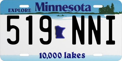 MN license plate 519NNI