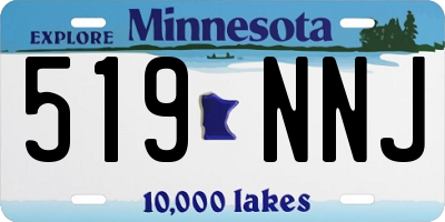 MN license plate 519NNJ