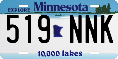 MN license plate 519NNK