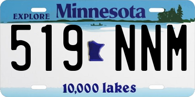 MN license plate 519NNM