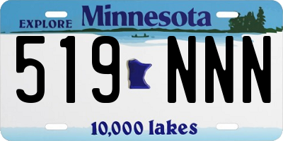 MN license plate 519NNN