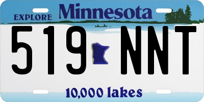 MN license plate 519NNT